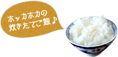 ホッカホカの炊きたてご飯 ♪